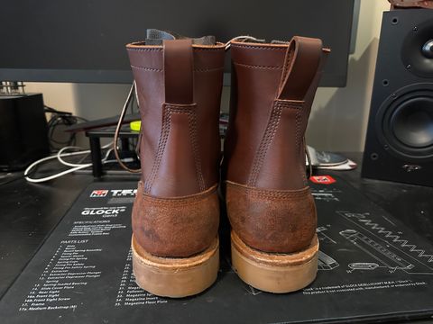 Photo by Bmo052301 on February 11, 2025 of the JK Boots O.T. in Seidel Redwood Oil Tan Roughout.