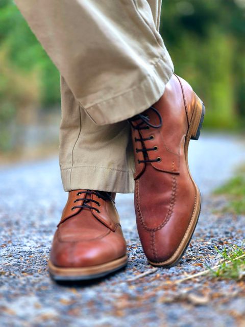 Photo by Slash on July 15, 2026 of the Carmina Norwegian Split Toe Boot in Horween Natural Shell Cordovan.