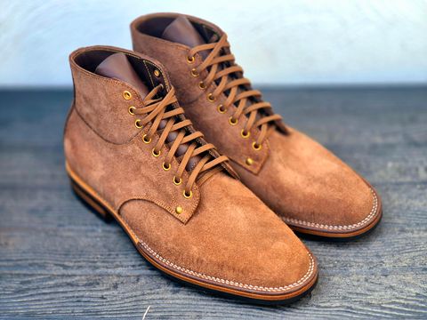 Photo by Slash on June 23, 2026 of the Iron Boots x Østmo Type 1 in Seidel Brown Oil Tan Roughout.