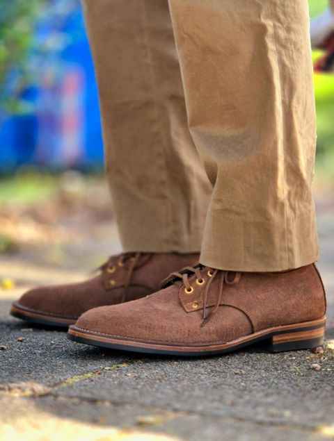 Photo by Slash on June 24, 2026 of the Iron Boots x Østmo Type 1 in Seidel Brown Oil Tan Roughout.