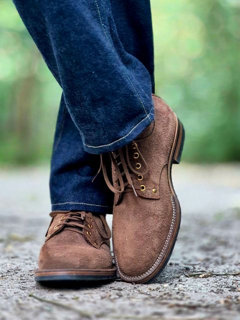 Photo by Slash on July 12, 2026 of the Iron Boots x Østmo Type 1 in Seidel Brown Oil Tan Roughout.