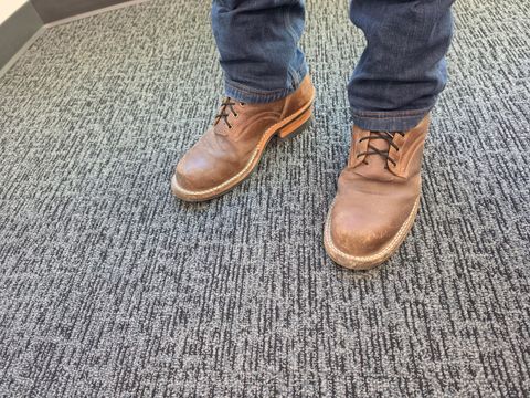 Photo by Drake on May 25, 2026 of the Frank's Boots Wilshire in Horween Natural Waxed Flesh.