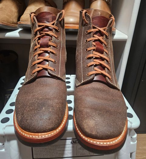 Photo by Adam_C on July 10, 2025 of the John Lofgren M-43 Service Shoes in Horween Natural Chromexcel Roughout.