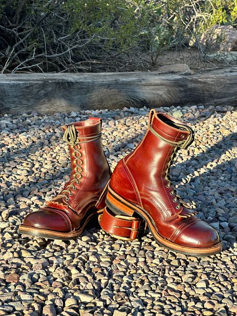 Photo by AndrewsBoots on February 1, 2026 of the Homestead Brand Essential Leather Belt No. 1508 in Distressed Brown Full Grain USA Tanned Latigo.