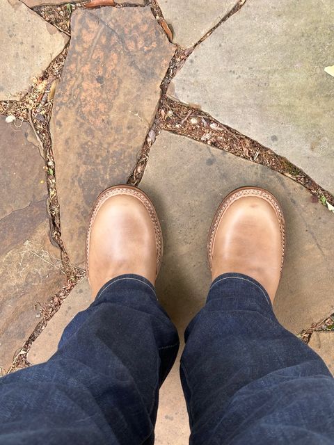 Photo by biggy545 on April 21, 2026 of the White's Nomad Engineer Boots in Horween Natural Chromexcel.