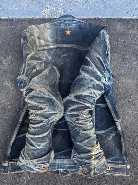 Photo by ericxj99 on July 1, 2026 of the Brave Star Ironside 21.5oz Frankenstein in 22oz Denim.
