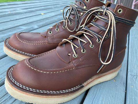 Photo by taylorlong1 on October 1, 2025 of the Nicks Moc Toe in Seidel 1964 Brown.