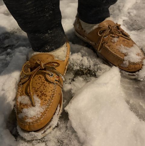 Photo by mailmiomistero on January 7, 2025 of the Rancourt & Co. x Sperry Boat Shoe in Horween Natural Essex.