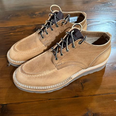 Photo by dyl on July 15, 2026 of the Nicks Moc Toe Comstock in Horween Natural Cypress.