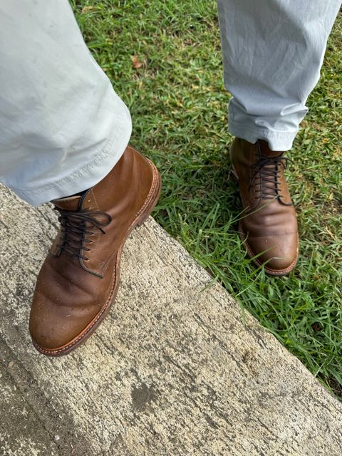 Photo by USMC_K9_VET on January 6, 2025 of the Viberg Service Boot in Camel Oiled Calf.
