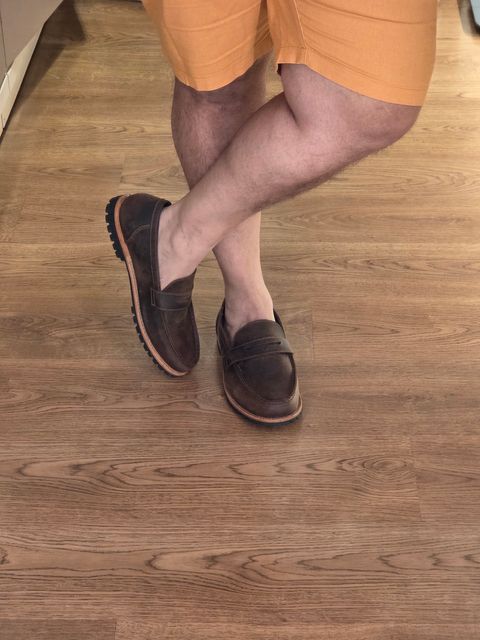 Photo by vdstyleco on September 21, 2025 of the Craft & Glory Oslo Penny Loafers in Full Grain Waxed Water Buffalo.