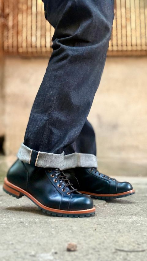 Photo by vdstyleco on December 18, 2025 of the Craft & Glory Craft & Glory / Monkey Boot 6” in Full Grain Waxed Water Buffalo.