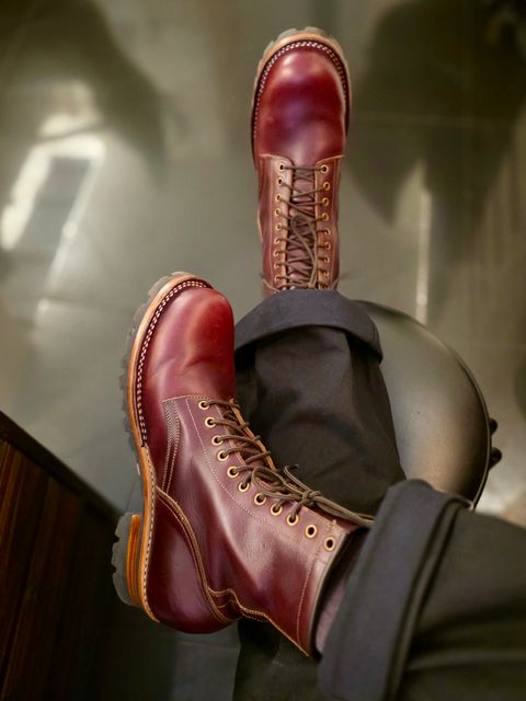 Photo by vdstyleco on July 13, 2026 of the Craft & Glory Craft & Glory / Trooper 8" Howreen Chromexcel no 8 in Horween Color 8 Chromexcel.