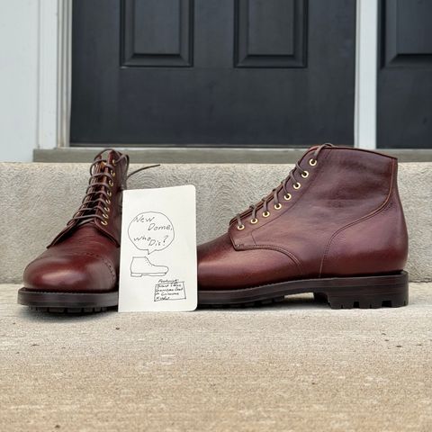 Photo by KingSprinkle on October 1, 2025 of the Grant Stone Garrison Boot in C.F. Stead Crimson Classic Kudu.