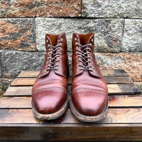 Photo by KingSprinkle on March 4, 2026 of the Grant Stone Garrison Boot in C.F. Stead Crimson Classic Kudu.