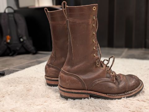 Photo by Sudden_Security_5871 on January 2, 2025 of the Nicks Lace Up Heritage in Horween British Tan Chromexcel.