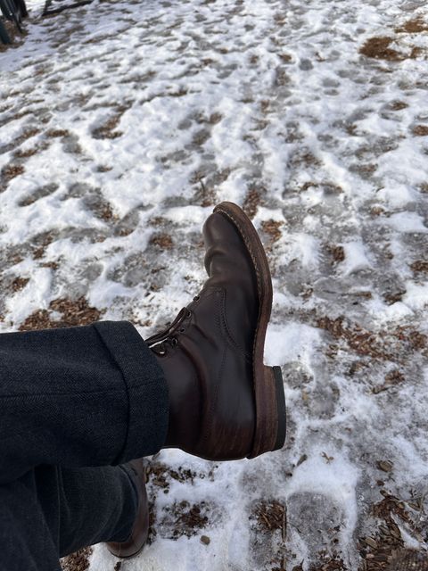Photo by svenbass on January 24, 2026 of the White's Semi-Dress in Horween Brown Chromexcel Horsehide.