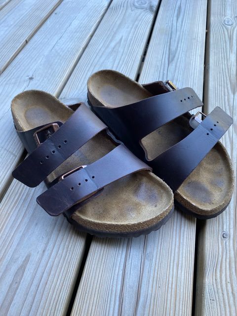 Photo by F.Kling on July 11, 2026 of the Birkenstock Arizona in Habana Oiled Leather.