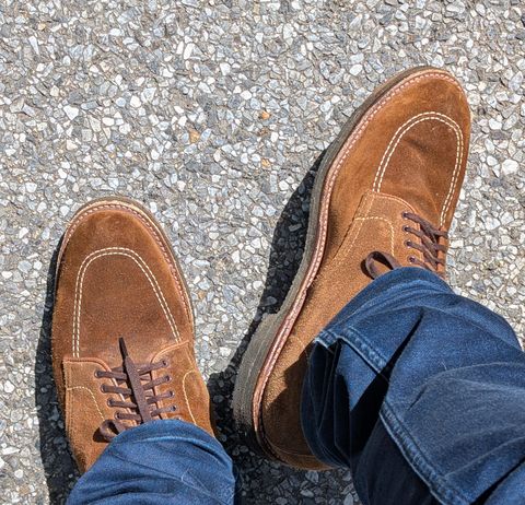 Photo by patina_colada on September 26, 2025 of the Alden Indy Boot in Snuff Suede.