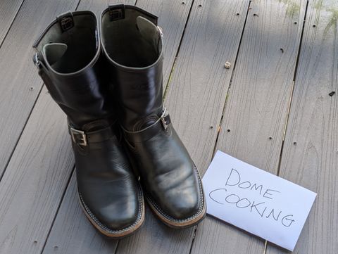 Photo by patina_colada on November 4, 2025 of the Wesco Mister Lou in Maryam Petrolio Waxed Black Horsehide.