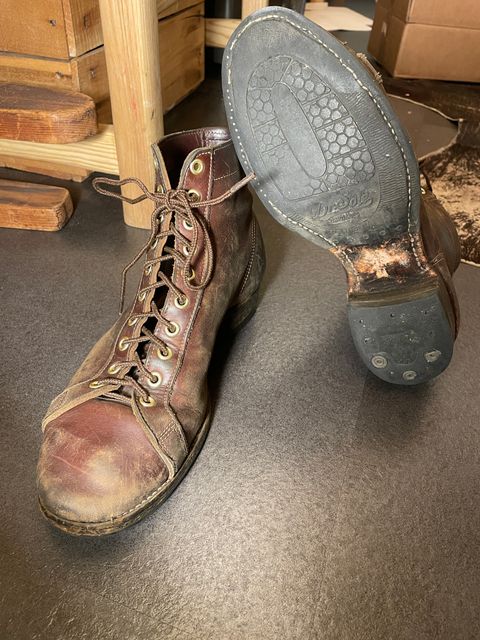 Photo by milokolb on July 25, 2025 of the Milo Kolb Monkey Boot in Horween Brown Chromexcel.