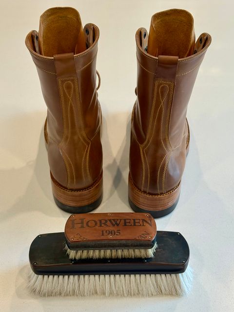 Photo by chris.8888 on October 19, 2025 of the Caswell Boot Company x Fortis Munson Last Collaboration in Horween Natural Shell Cordovan.
