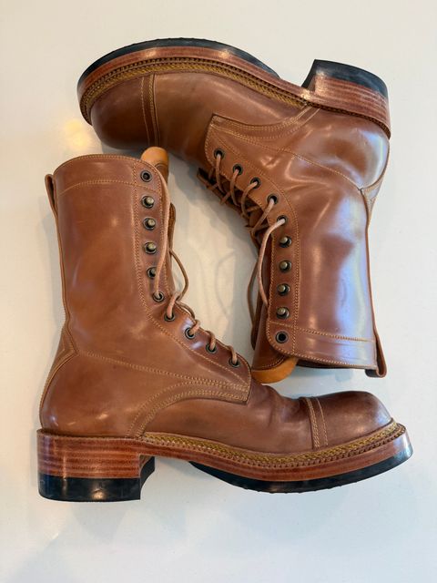 Photo by chris.8888 on July 2, 2026 of the Caswell Boot Company x Fortis Munson Last Collaboration in Horween Natural Shell Cordovan.
