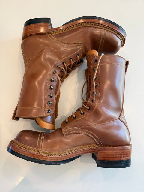 Photo by chris.8888 on July 2, 2026 of the Caswell Boot Company x Fortis Munson Last Collaboration in Horween Natural Shell Cordovan.