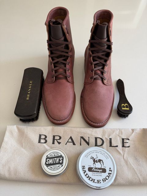 Photo by chris.8888 on July 14, 2026 of the Brandle 1964 in Horween Color 8 Reverse Shell Cordovan.
