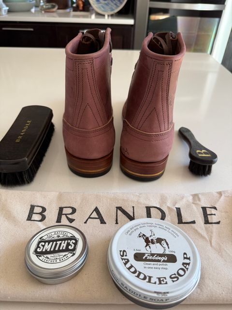 Photo by chris.8888 on July 14, 2026 of the Brandle 1964 in Horween Color 8 Reverse Shell Cordovan.