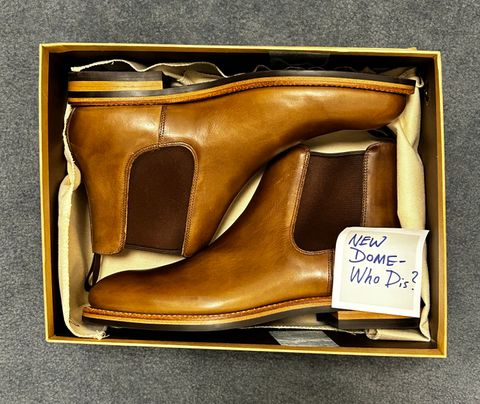Photo by Patrick_I._Nas on October 1, 2025 of the Grant Stone Chelsea Boot in Horween Dune Chromexcel.