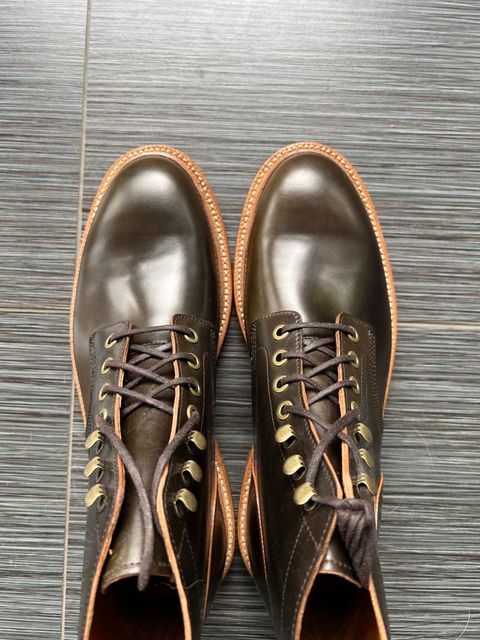 Photo by JPLopez124 on May 5, 2025 of the Grant Stone Diesel Boot in Horween Maduro Shell Cordovan.