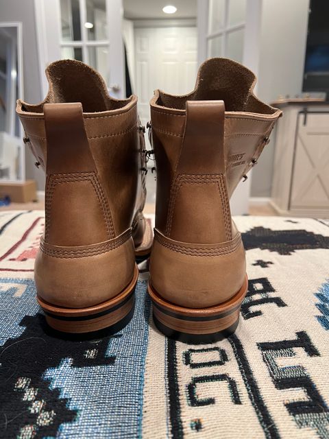 Photo by JPLopez124 on April 2, 2025 of the White's 350 Cruiser Cap Toe in Horween Natural Chromexcel.