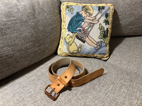 Photo by geckotrekker on December 3, 2025 of the Lanks Leatherworks Full Grain Leather Belt in Unknown Natural Veg Tan.