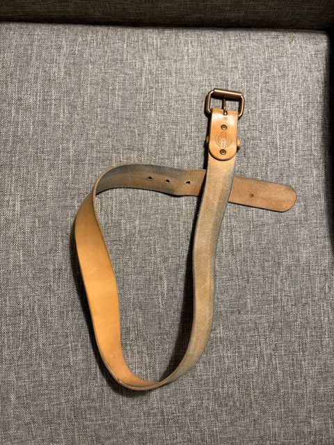 Photo by geckotrekker on December 3, 2025 of the Lanks Leatherworks Full Grain Leather Belt in Unknown Natural Veg Tan.