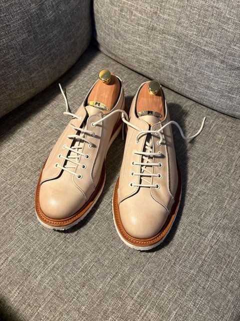 Photo by geckotrekker on May 9, 2026 of the Tricker's Dominic Monkey Shoe in Cream Funchal.