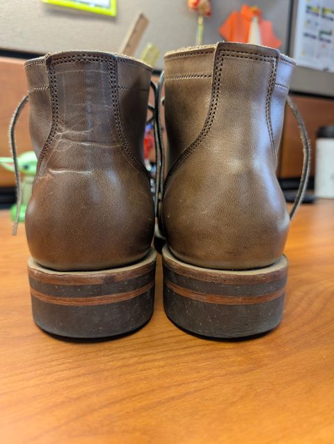 Photo by lemonpeak on September 19, 2025 of the Oak Street Bootmakers Storm Boot in Horween Natural Chromexcel.