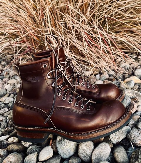 Photo by EliCashsWildcat on December 6, 2024 of the White's 350 Cutter in Horween British Tan Chromexcel.