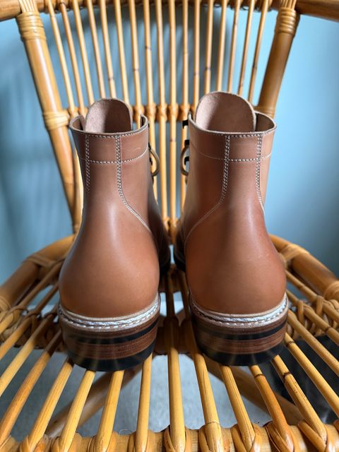 Photo by jaredbrewer on October 1, 2025 of the Junkard SC Plain Toe in Rocado Unglazed Natural Shell Cordovan.