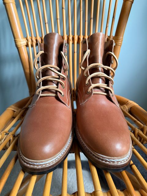 Photo by jaredbrewer on October 1, 2025 of the Junkard SC Plain Toe in Rocado Unglazed Natural Shell Cordovan.