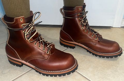 Photo by grimmnir on June 21, 2024 of the Nicks Lace Up Heritage in 64 Brown Double Shot.