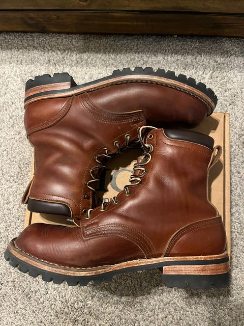 Photo by grimmnir on December 22, 2025 of the Nicks Lace Up Heritage in 64 Brown Double Shot.