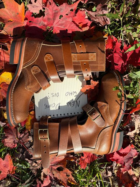 Photo by jbiondo on October 1, 2025 of the Nicks TankerPro in Horween Ember Waxed Flesh.