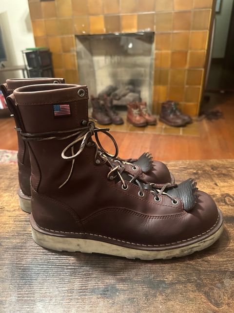 Photo by RedBrickSailor on July 8, 2026 of the Danner Bull Run 8” in Brown Full Grain.