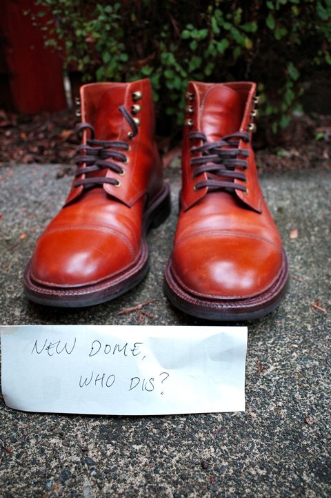 Photo by jct on October 1, 2025 of the Grant Stone Cap Toe Boot in D'Annonay British Tan Calf.