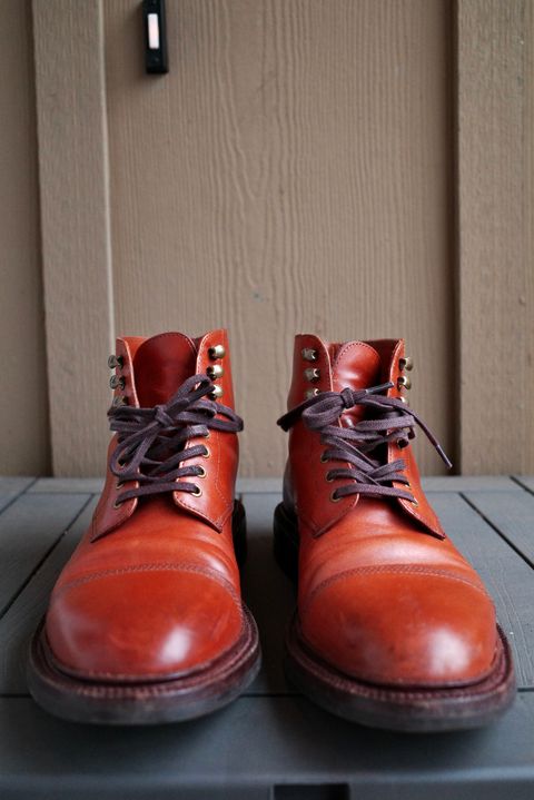 Photo by jct on April 1, 2026 of the Grant Stone Cap Toe Boot in D'Annonay British Tan Calf.
