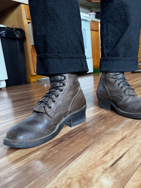 Photo by cason on November 5, 2025 of the Nicks Lace Up Heritage in Horween Steel Predator.