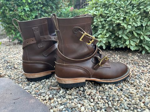 Photo by Nelot on July 15, 2026 of the Nicks Heritage TankerPro in Horween British Tan Chromexcel.