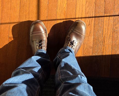 Photo by Tannery99 on April 11, 2026 of the White's CMP Sherman in Horween Cinnamon Waxed Flesh.