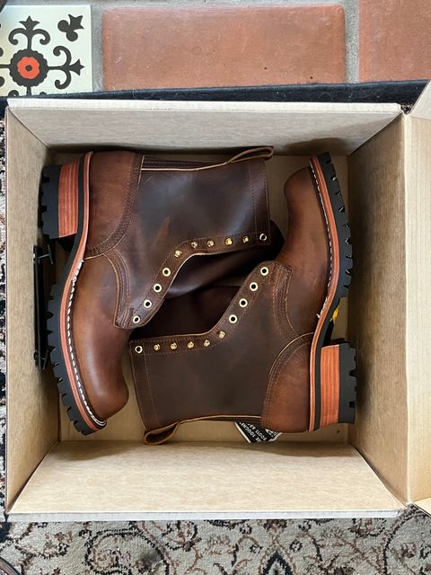 Photo by Rock.Stompin on September 2, 2025 of the Nicks BuilderPro in Horween Orange Predator.